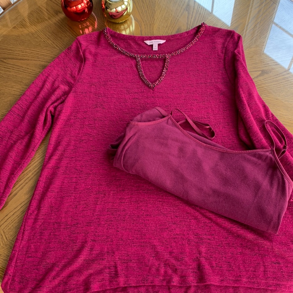 EUC Juicy Couture medium beaded tunic